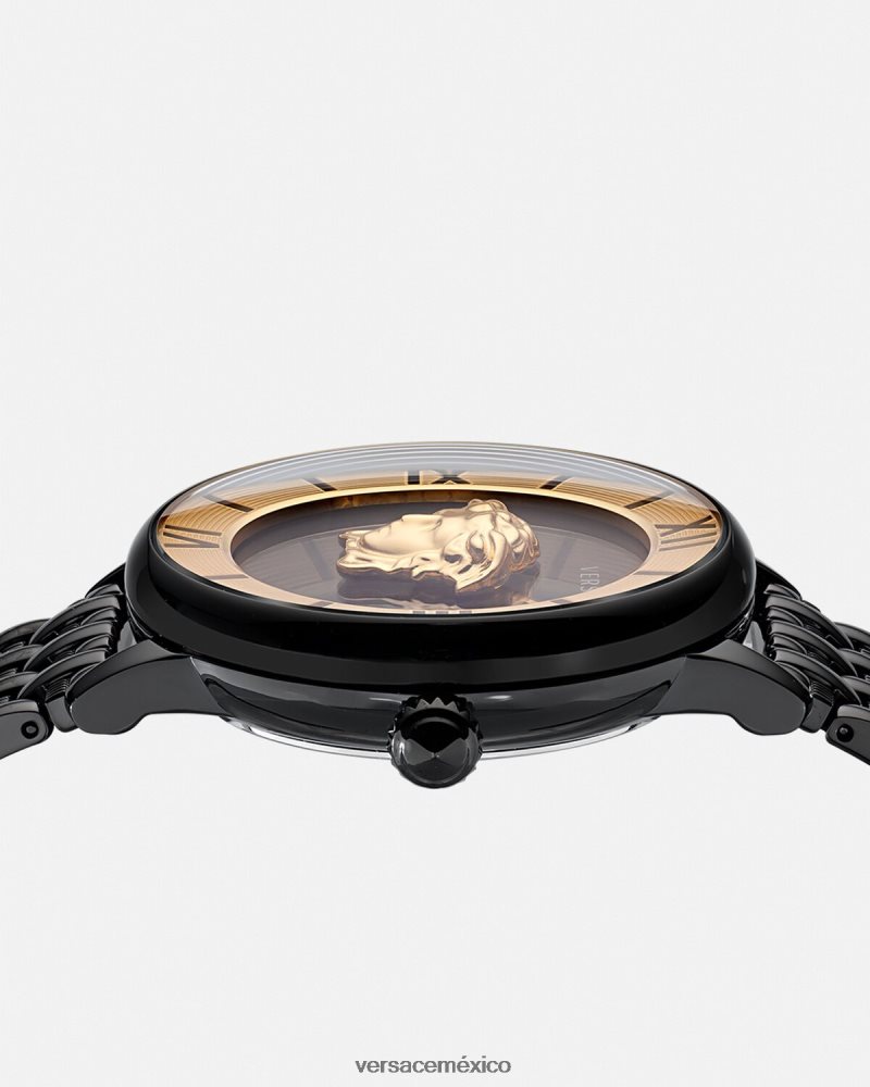 Versace reloj medusa negro accesorios mujer 84626J984