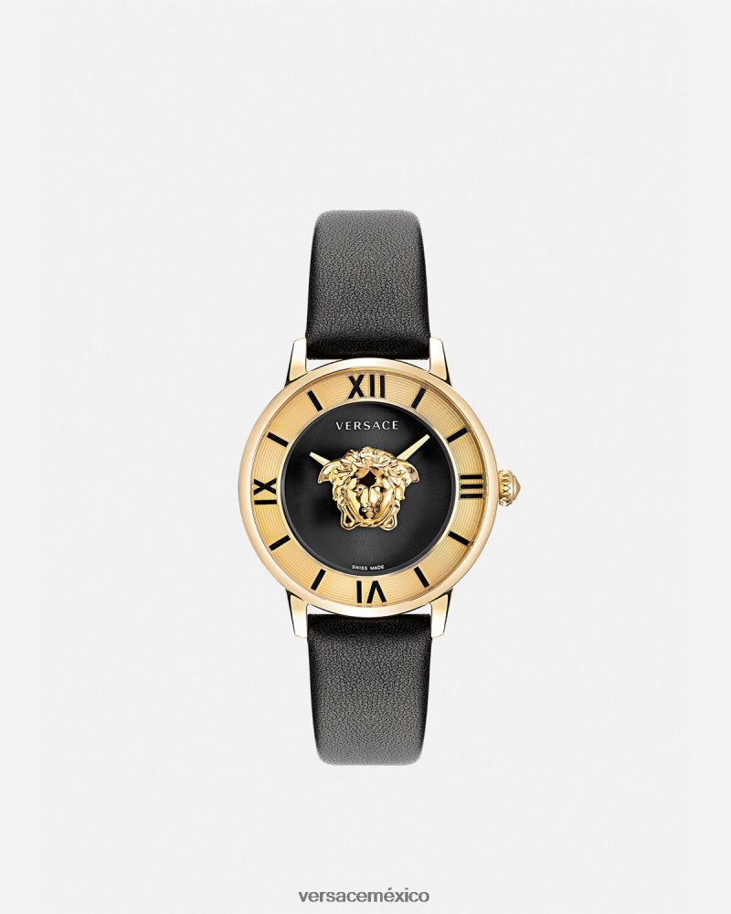 Versace reloj medusa negro accesorios mujer 84626J986