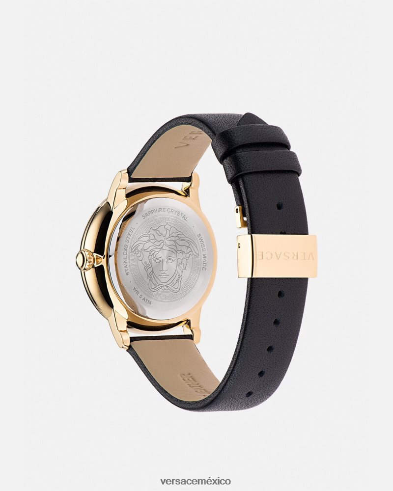 Versace reloj medusa negro accesorios mujer 84626J986