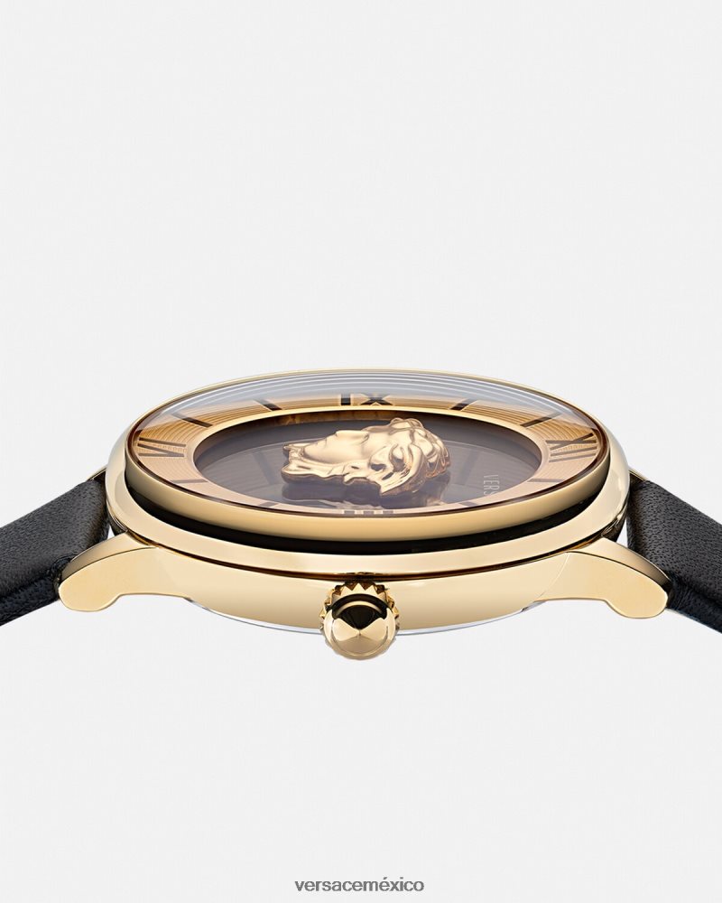 Versace reloj medusa negro accesorios mujer 84626J986
