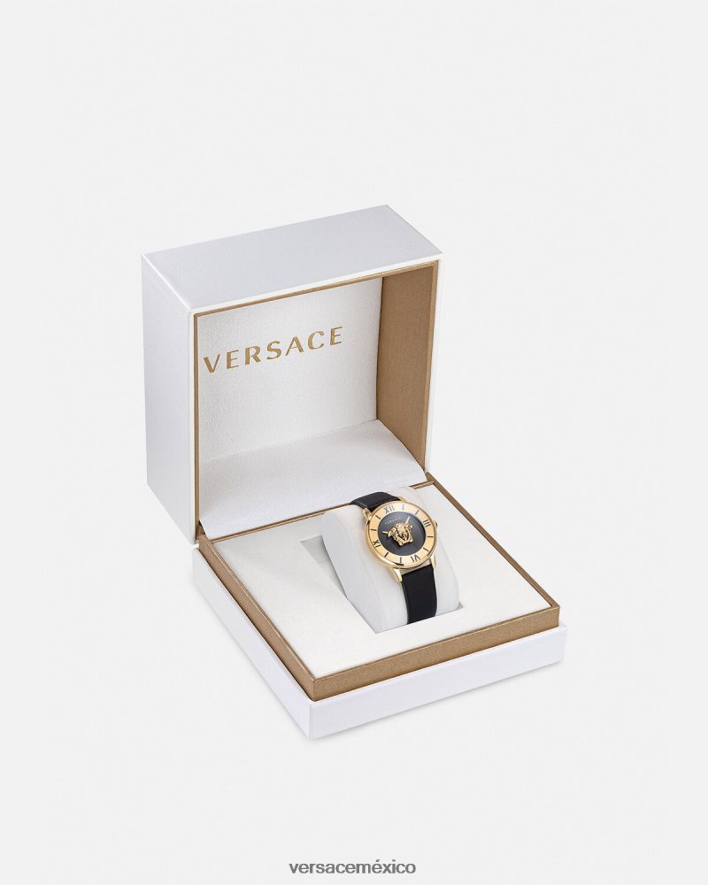 Versace reloj medusa negro accesorios mujer 84626J986