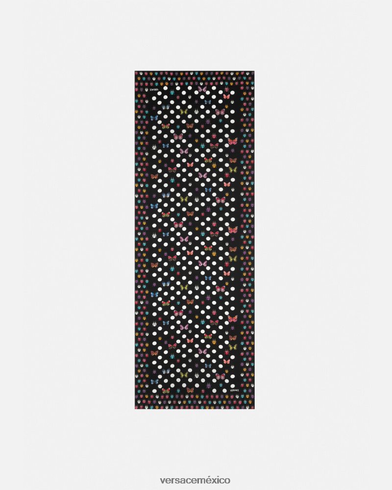 Versace chal de seda mariposas imprimir accesorios mujer 84626J864