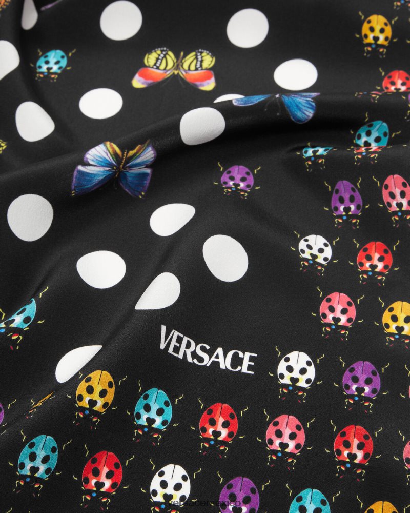 Versace chal de seda mariposas imprimir accesorios mujer 84626J864