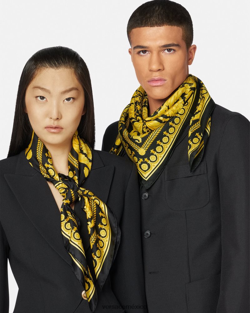 Versace fular barroco grande de seda imprimir accesorios mujer 84626J902