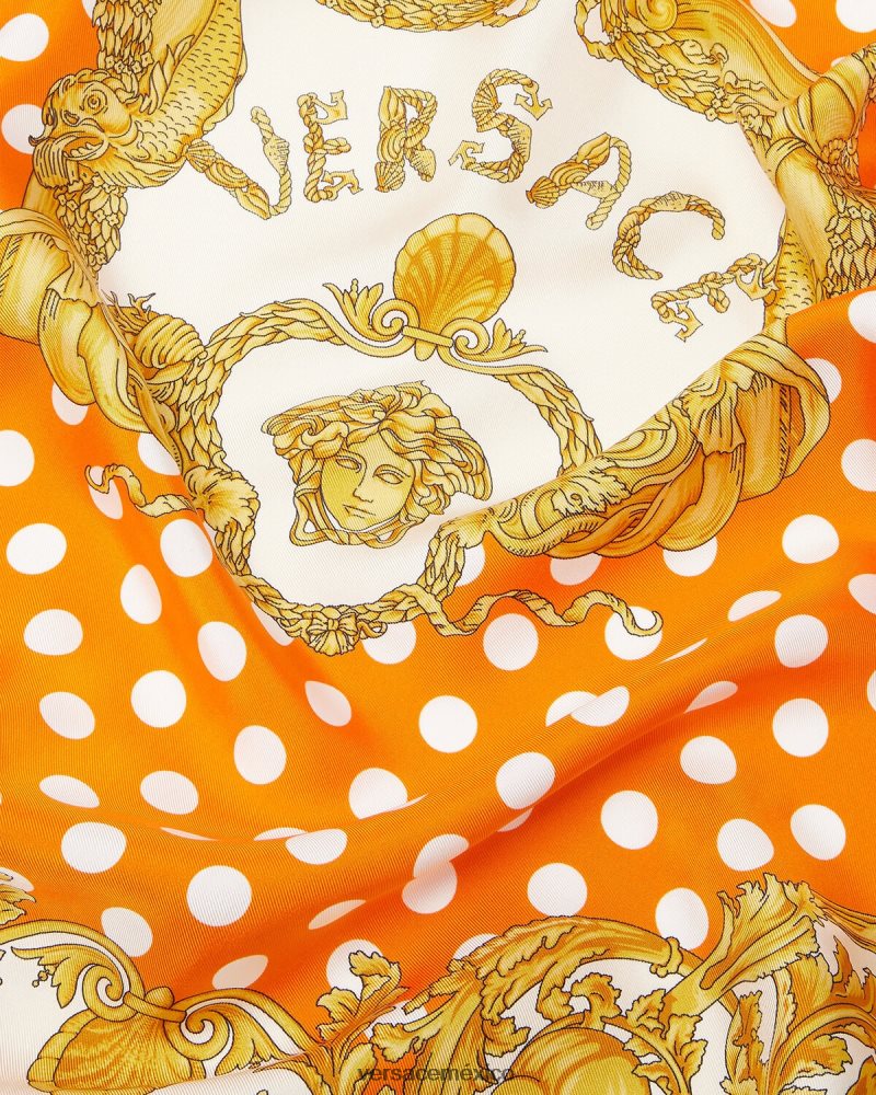 Versace fular de seda grande barroco conchas imprimir accesorios mujer 84626J899