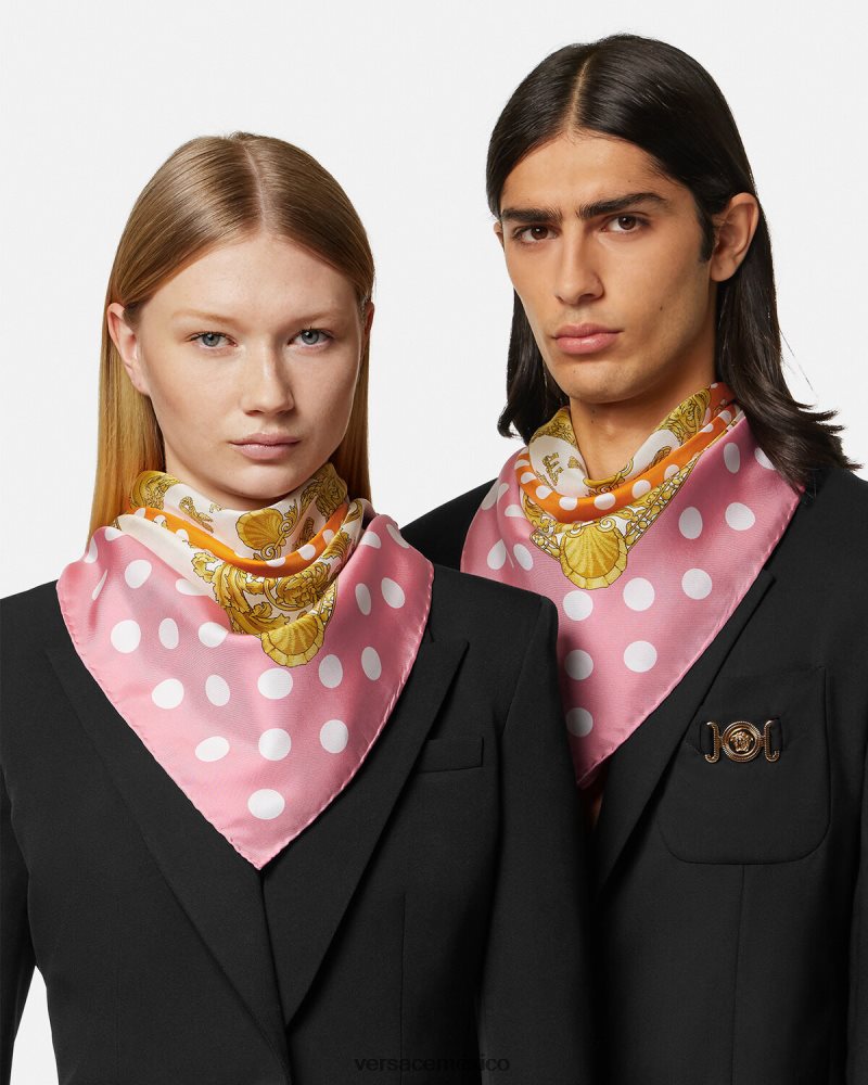 Versace fular de seda grande barroco conchas imprimir accesorios mujer 84626J899