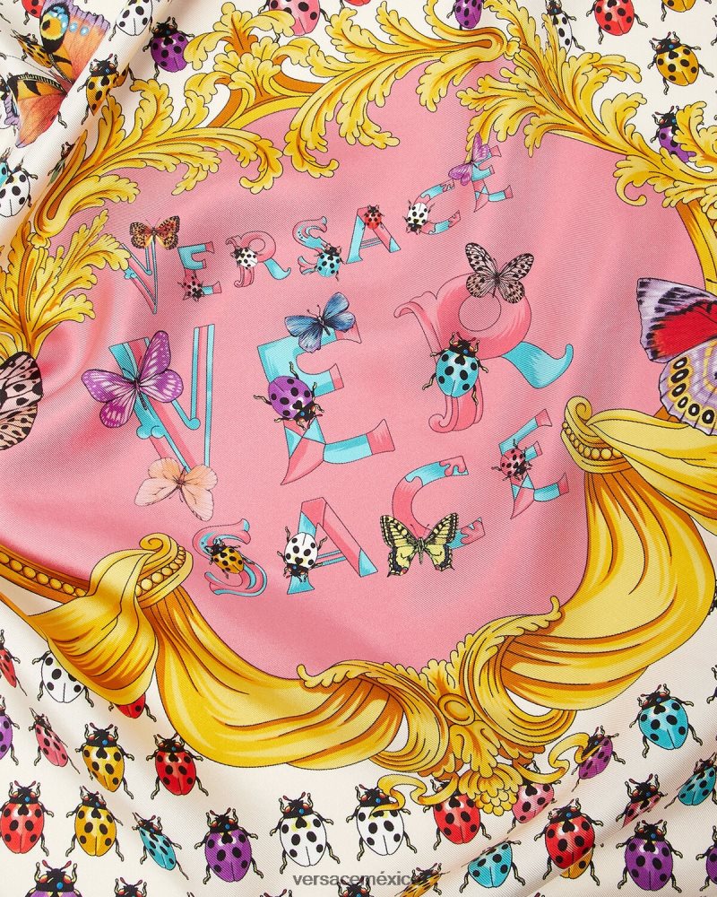 Versace fular de seda grande mariposas imprimir accesorios mujer 84626J889