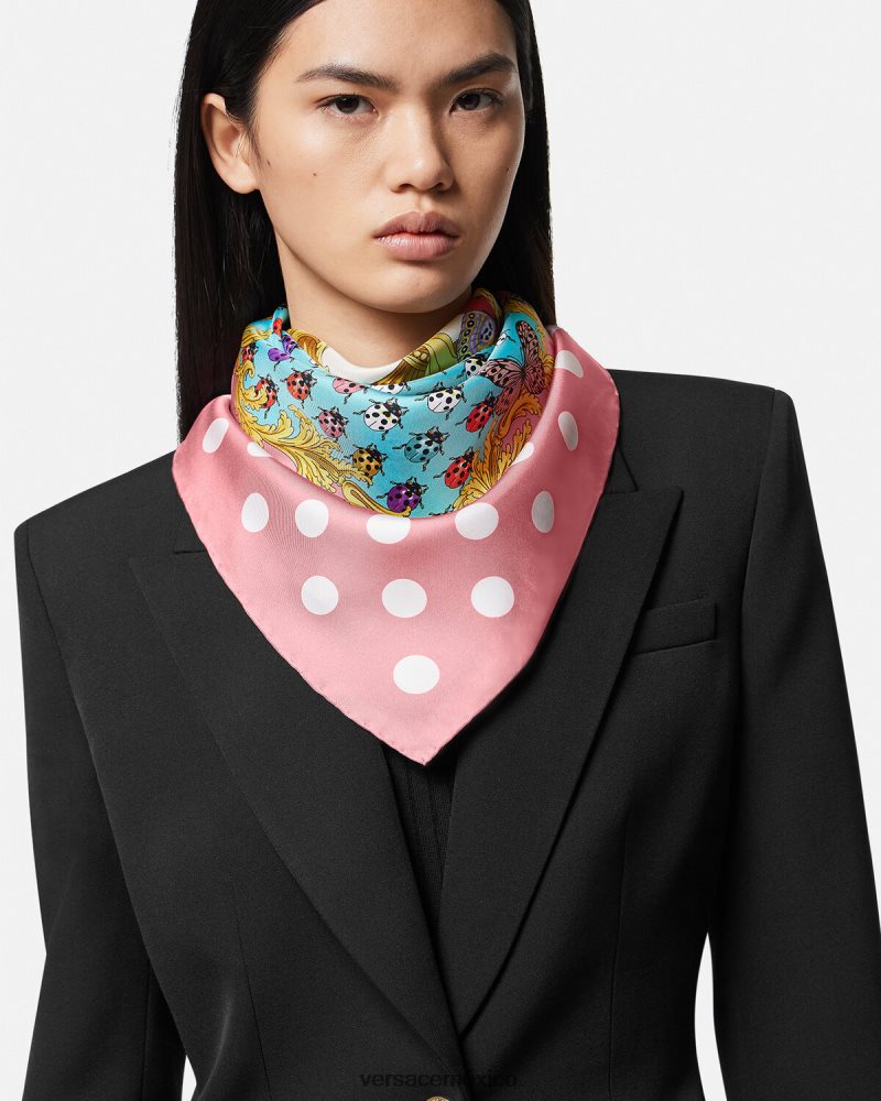 Versace fular de seda grande mariposas imprimir accesorios mujer 84626J890