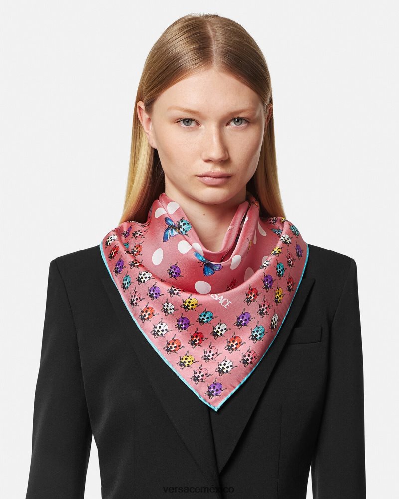 Versace fular de seda grande mariposas imprimir accesorios mujer 84626J892