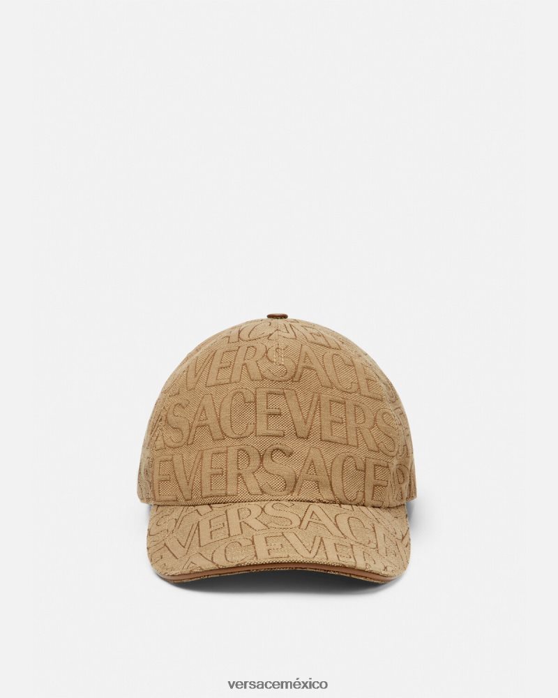 Versace gorra de béisbol por toda la prenda marrón accesorios mujer 84626J868