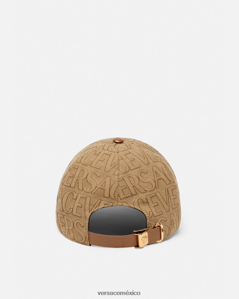 Versace gorra de béisbol por toda la prenda marrón accesorios mujer 84626J868