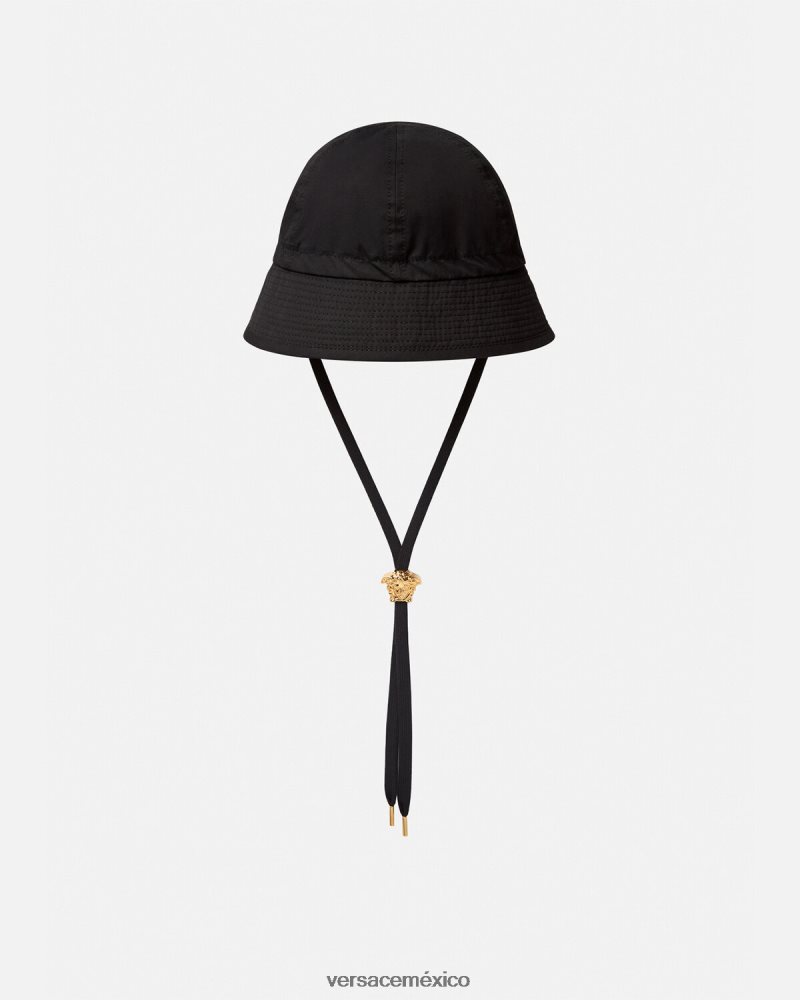 Versace sombrero de pescador con medusa negro accesorios mujer 84626J1700