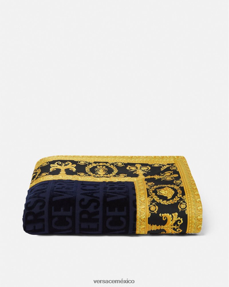 Versace i toalla de playa barroca azul ropa interior y ropa de playa mujer 84626J1200