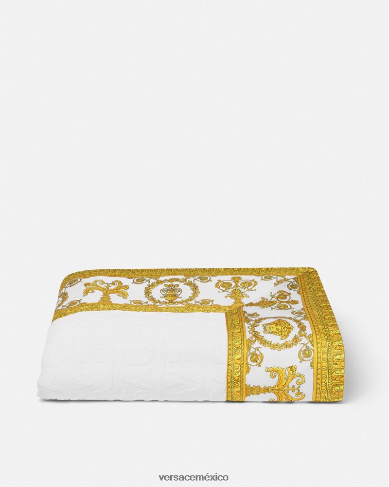 Versace i toalla de playa barroca blanco ropa interior y ropa de playa mujer 84626J1199
