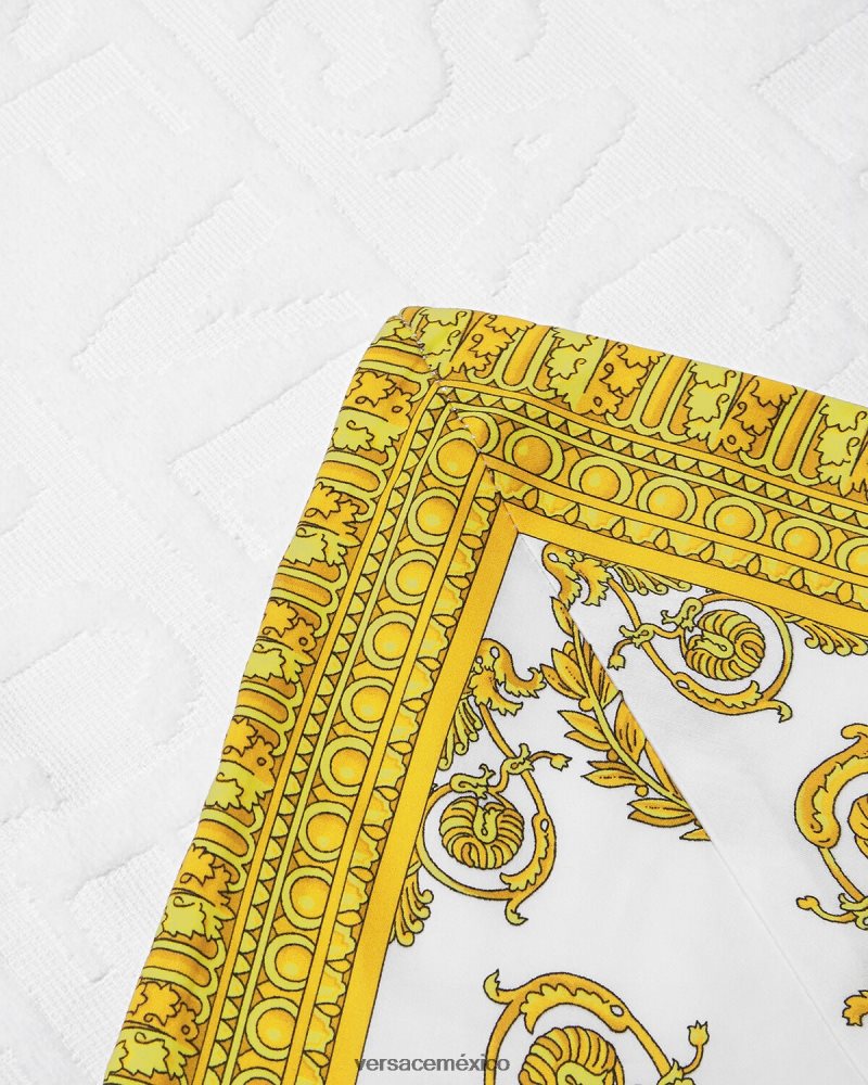 Versace i toalla de playa barroca blanco ropa interior y ropa de playa mujer 84626J1199