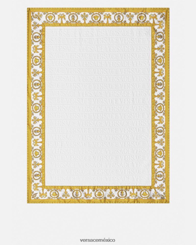 Versace i toalla de playa barroca blanco ropa interior y ropa de playa mujer 84626J1199