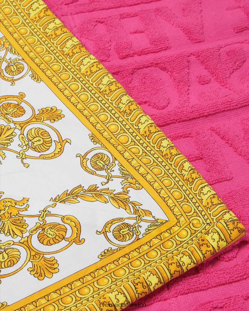 Versace i toalla de playa barroca fucsia ropa interior y ropa de playa mujer 84626J1202