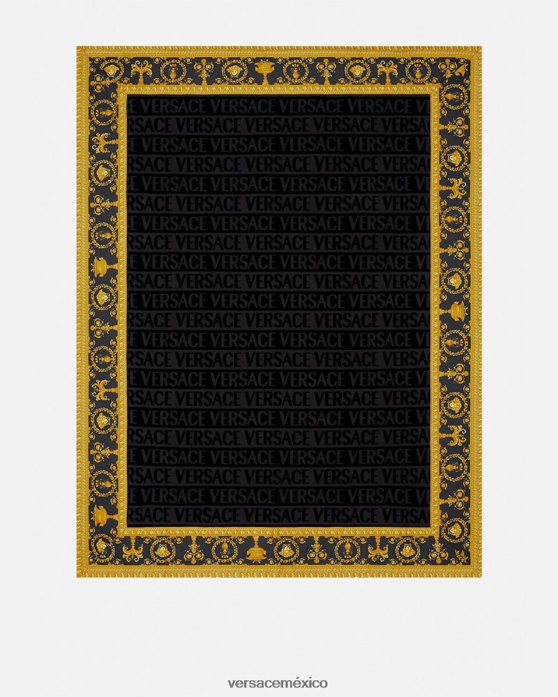 Versace i toalla de playa barroca negro ropa interior y ropa de playa mujer 84626J1198