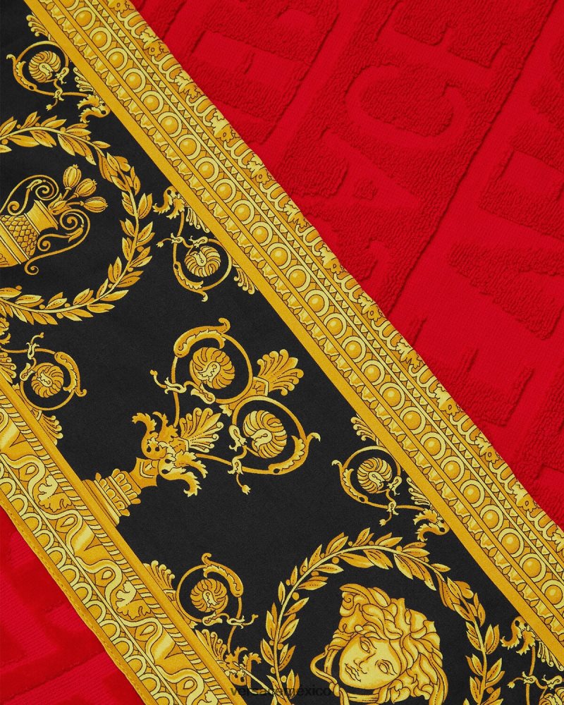 Versace i toalla de playa barroca rojo ropa interior y ropa de playa mujer 84626J1201