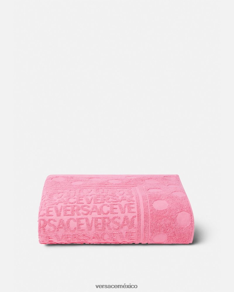 Versace toalla de baño con lunares en toda la prenda rosa ropa interior y ropa de playa mujer 84626J1196