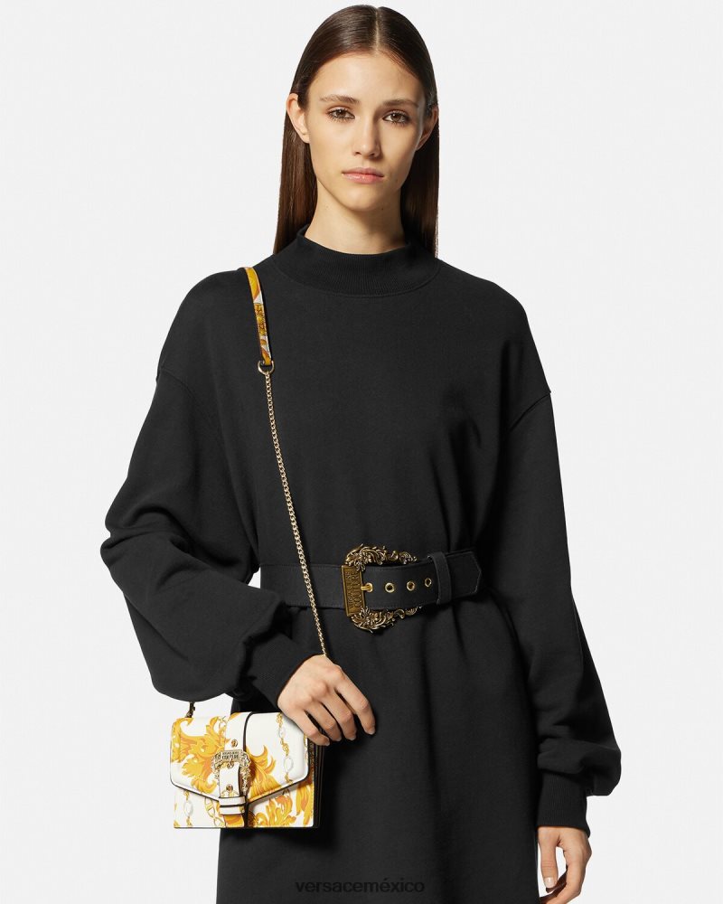 Versace bolso de hombro couture1 de cadena de alta costura oro y blanco bolsas mujer 84626J2359