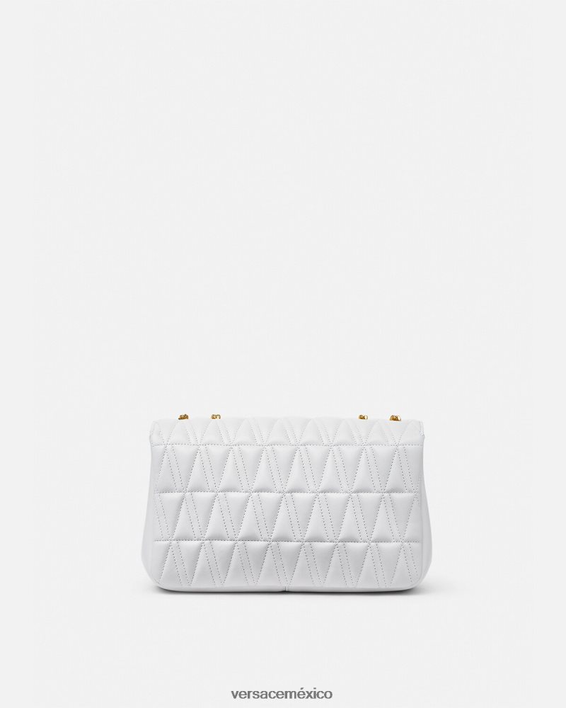 Versace bolso de hombro virtus blanco bolsas mujer 84626J366
