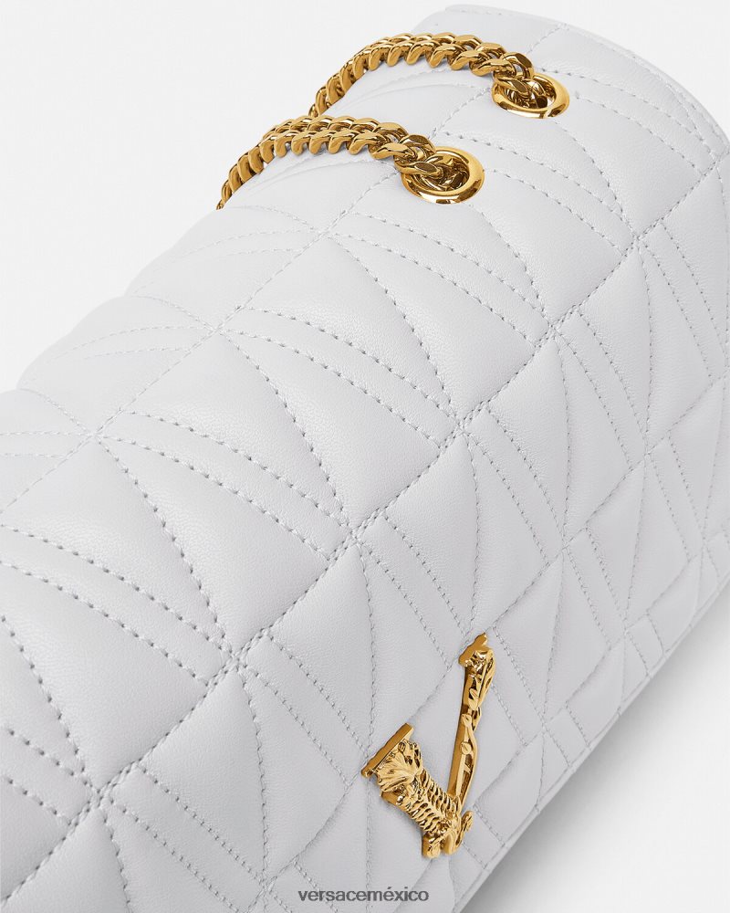 Versace bolso de hombro virtus blanco bolsas mujer 84626J366