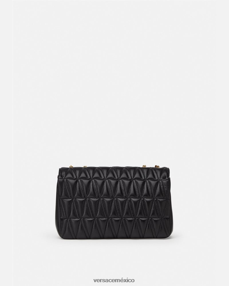 Versace bolso de hombro virtus negro bolsas mujer 84626J365