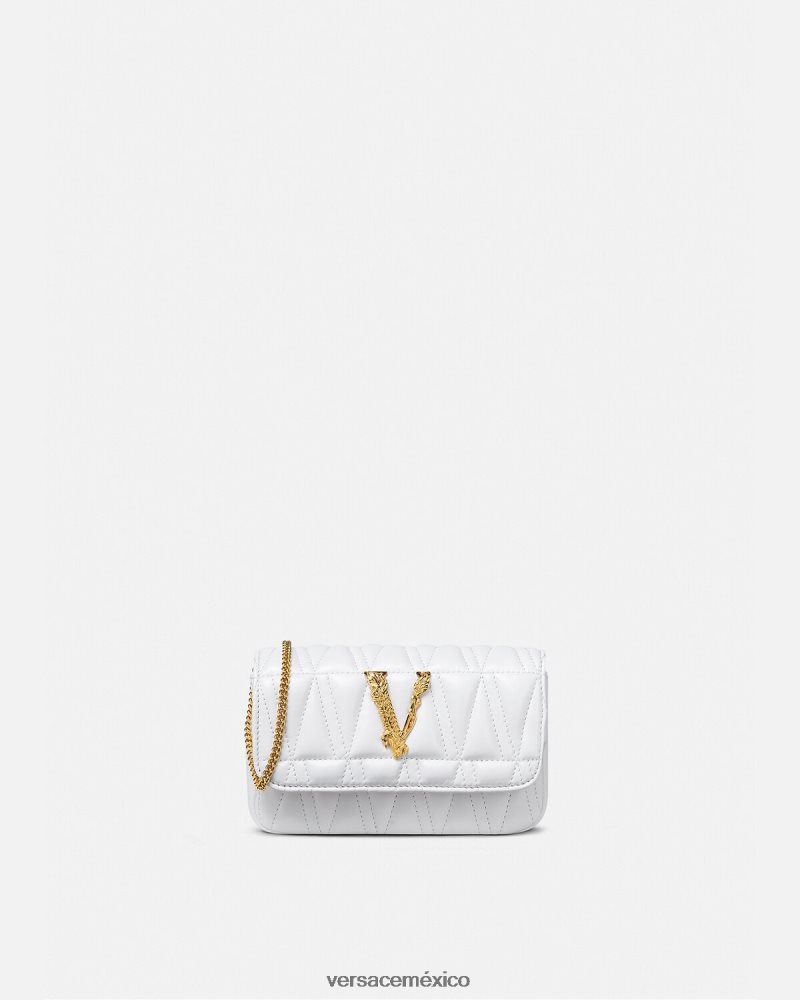 Versace bolso mini virtus blanco bolsas mujer 84626J375