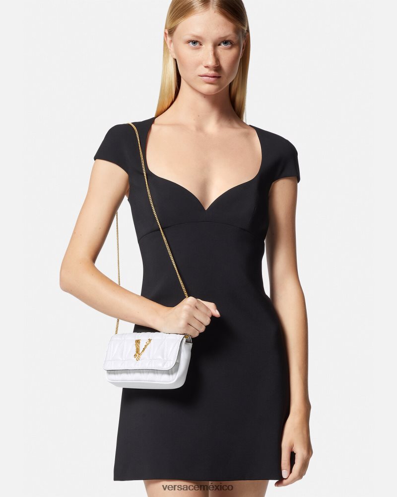 Versace bolso mini virtus blanco bolsas mujer 84626J375