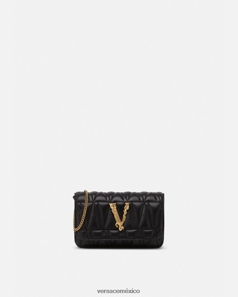 Versace bolso mini virtus negro bolsas mujer 84626J372