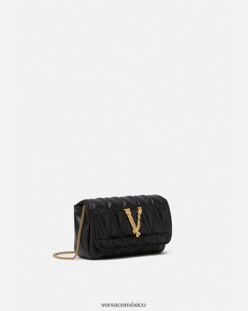 Versace bolso mini virtus negro bolsas mujer 84626J372