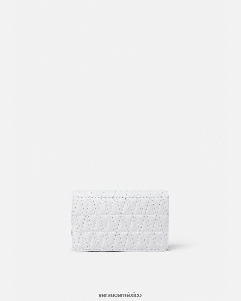 Versace embrague virtuoso blanco bolsas mujer 84626J371