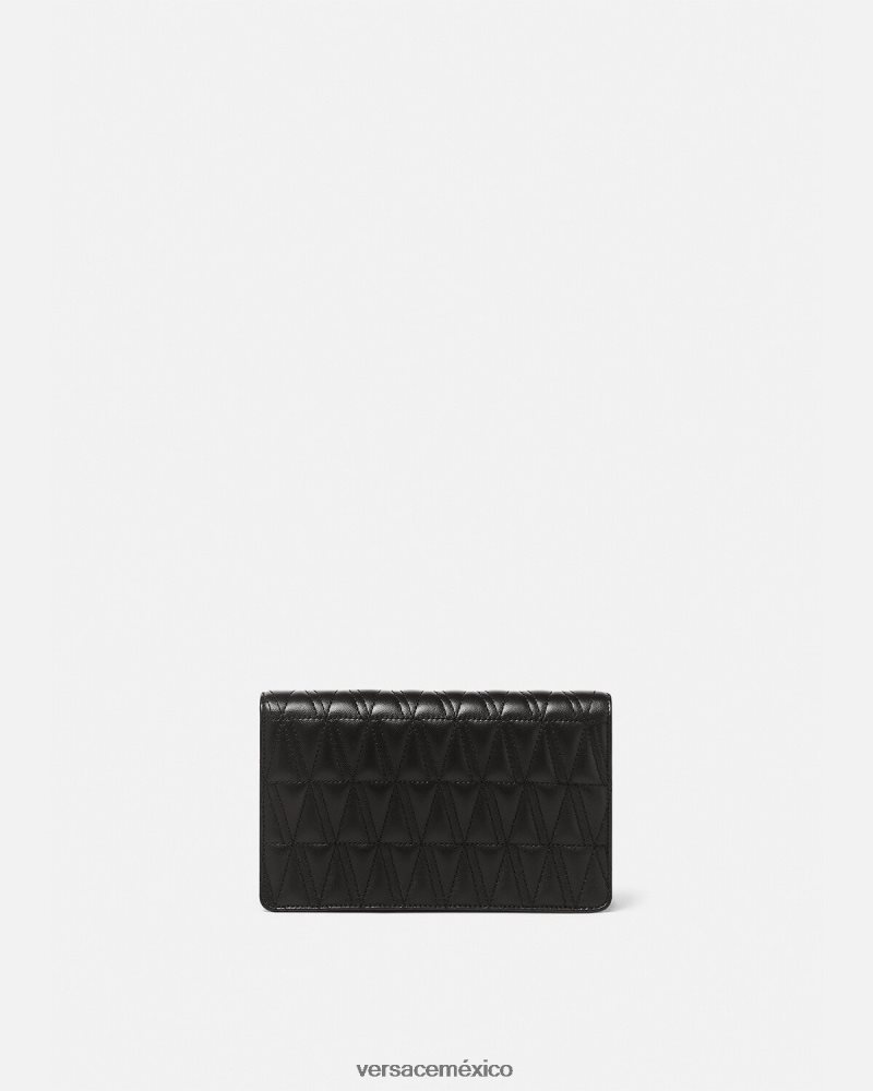 Versace embrague virtuoso negro bolsas mujer 84626J369