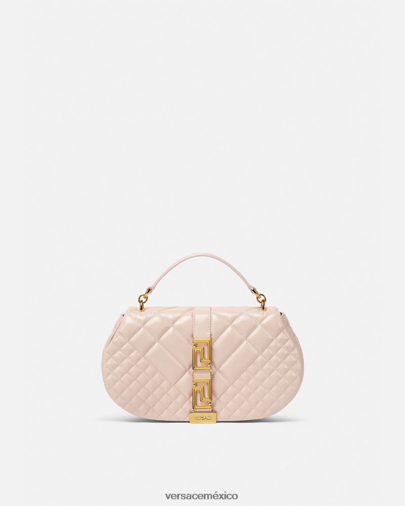 Versace bolso de hombro con greca diosa Rosa claro bolsas mujer 84626J245