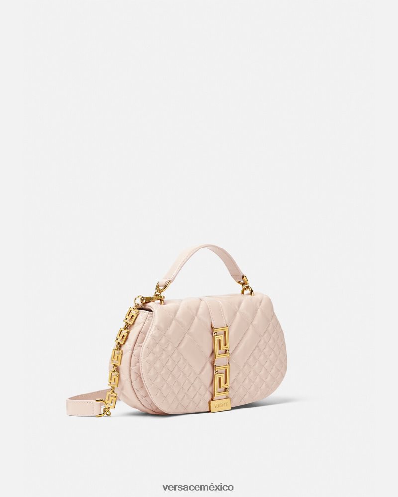Versace bolso de hombro con greca diosa Rosa claro bolsas mujer 84626J245
