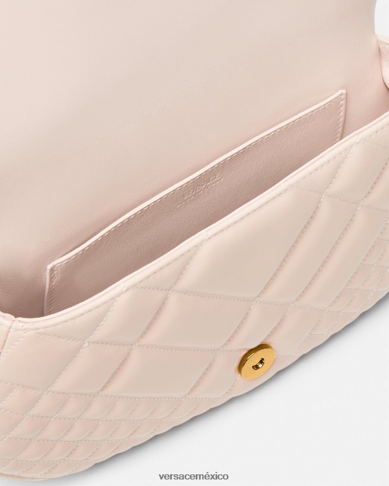 Versace bolso de hombro con greca diosa Rosa claro bolsas mujer 84626J245