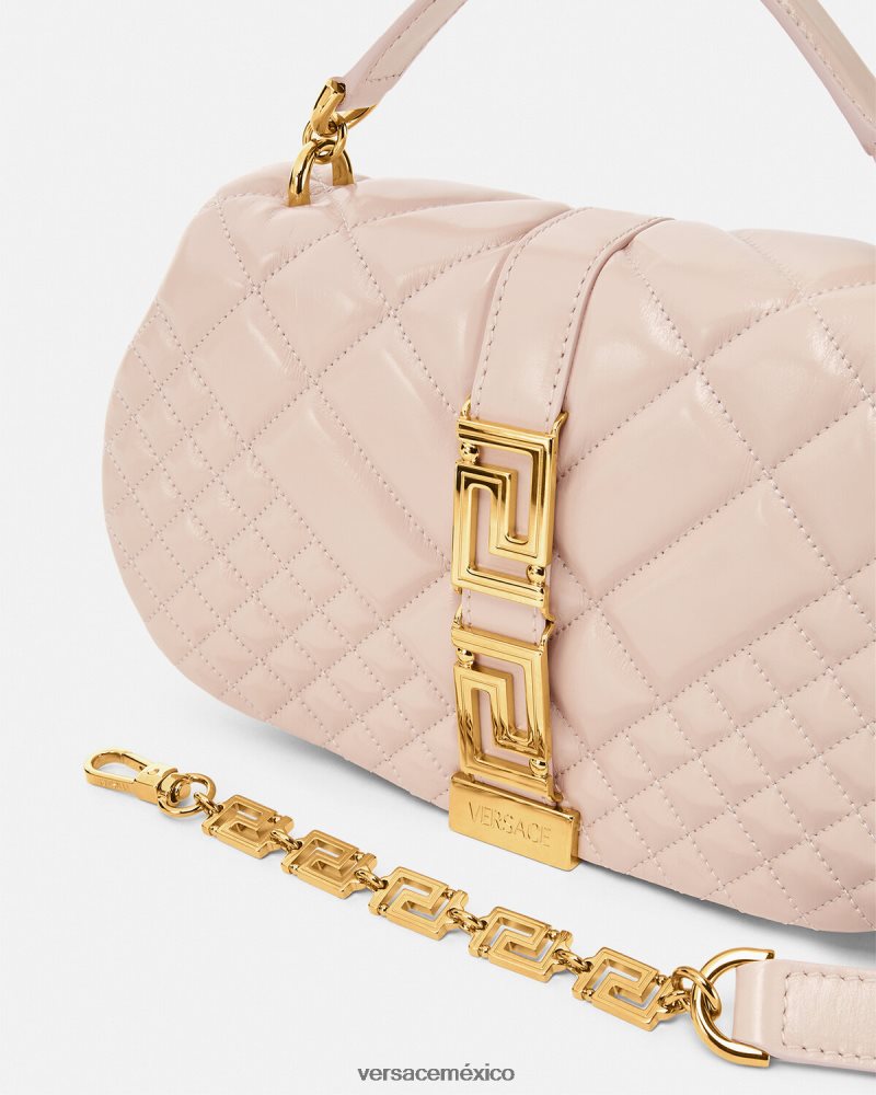 Versace bolso de hombro con greca diosa Rosa claro bolsas mujer 84626J245