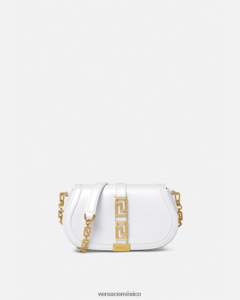 Versace bolso de hombro con greca diosa blanco bolsas mujer 84626J253