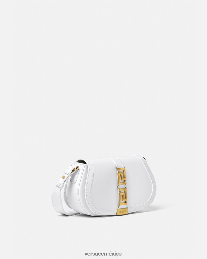 Versace bolso de hombro con greca diosa blanco bolsas mujer 84626J253