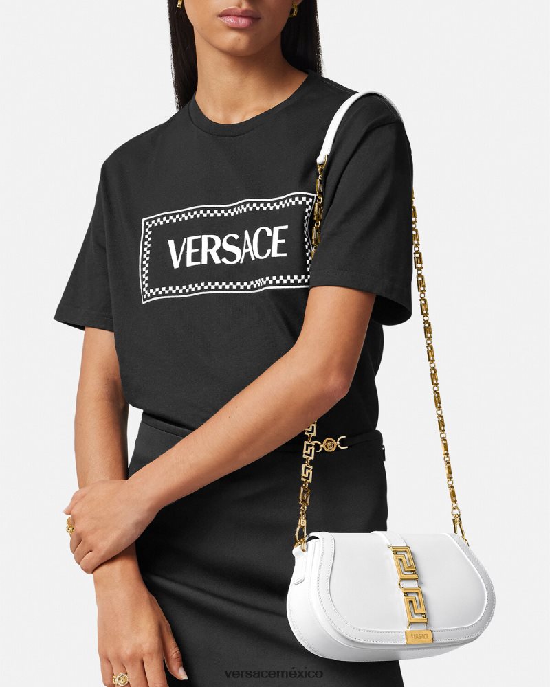 Versace bolso de hombro con greca diosa blanco bolsas mujer 84626J253