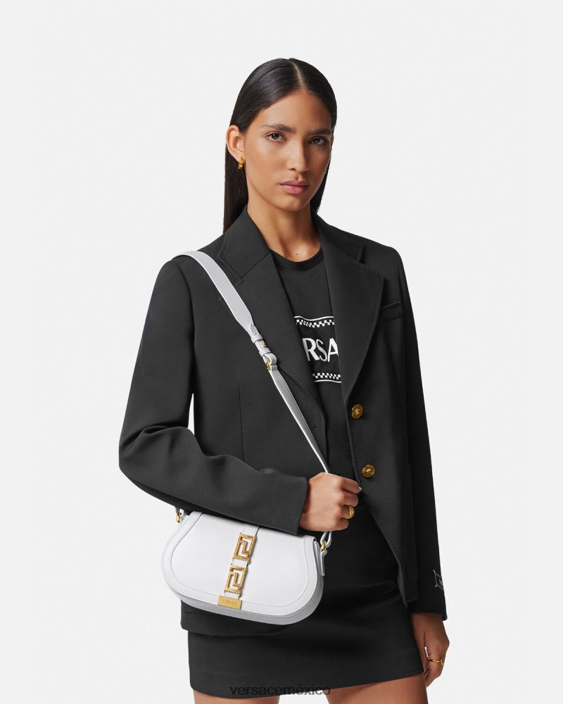 Versace bolso de hombro con greca diosa blanco bolsas mujer 84626J253