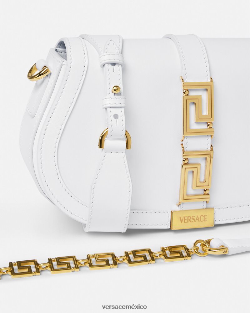 Versace bolso de hombro con greca diosa blanco bolsas mujer 84626J253