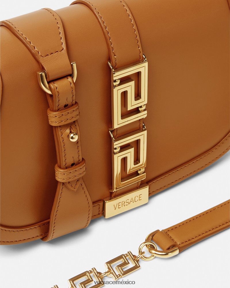 Versace bolso de hombro con greca diosa caramelo bolsas mujer 84626J249