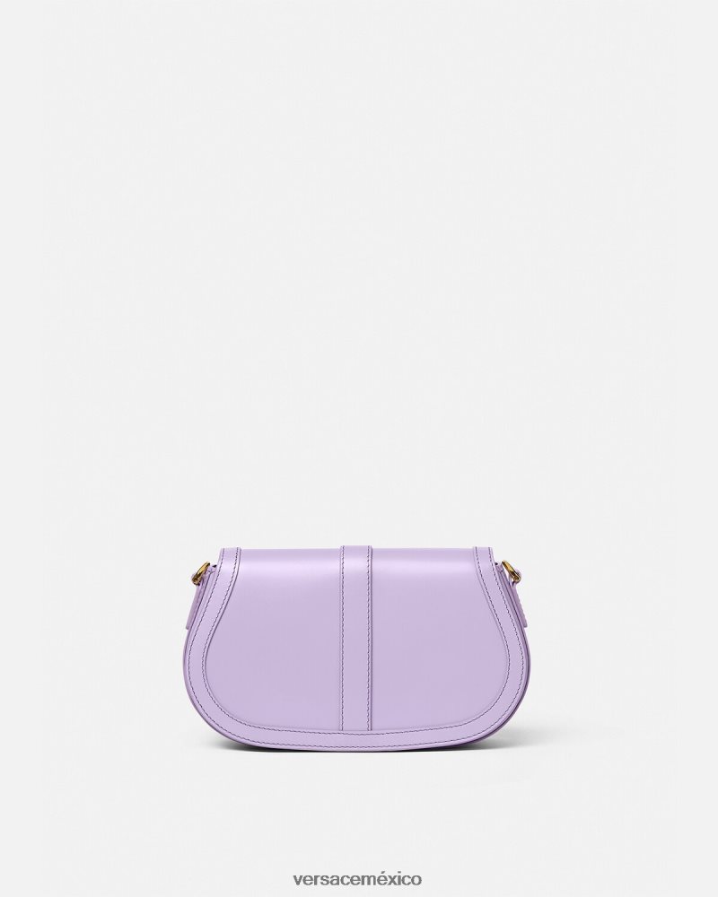 Versace bolso de hombro con greca diosa lila bolsas mujer 84626J265