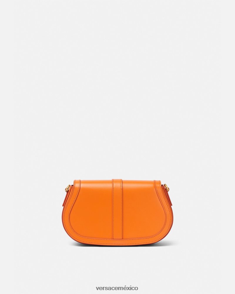 Versace bolso de hombro con greca diosa naranja bolsas mujer 84626J250