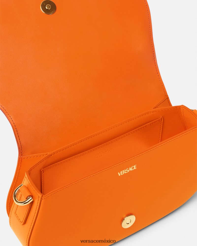 Versace bolso de hombro con greca diosa naranja bolsas mujer 84626J250