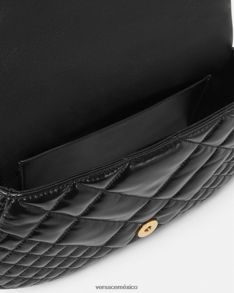 Versace bolso de hombro con greca diosa negro bolsas mujer 84626J246