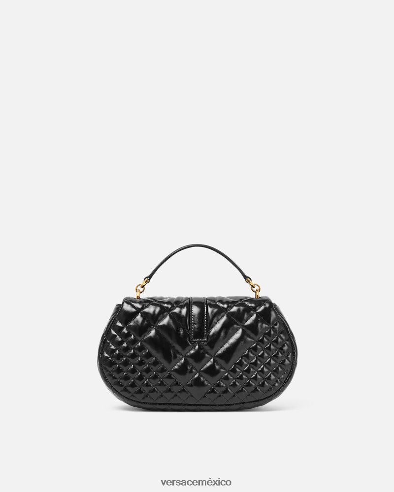 Versace bolso de hombro con greca diosa negro bolsas mujer 84626J246