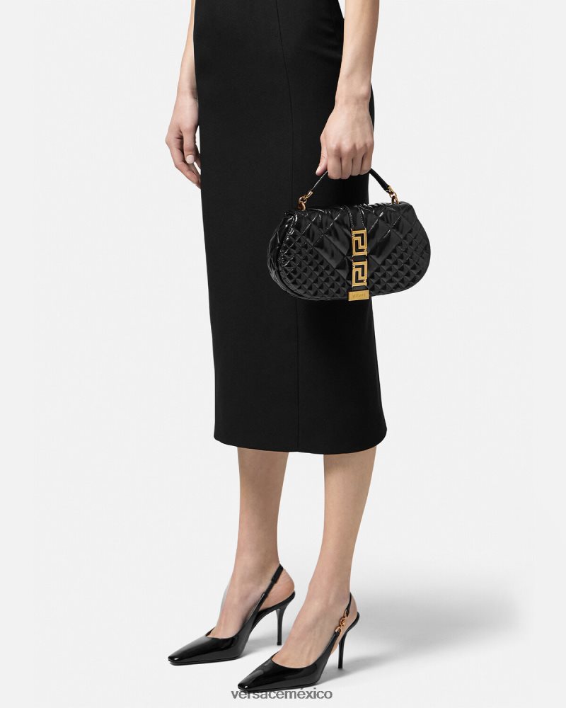 Versace bolso de hombro con greca diosa negro bolsas mujer 84626J246